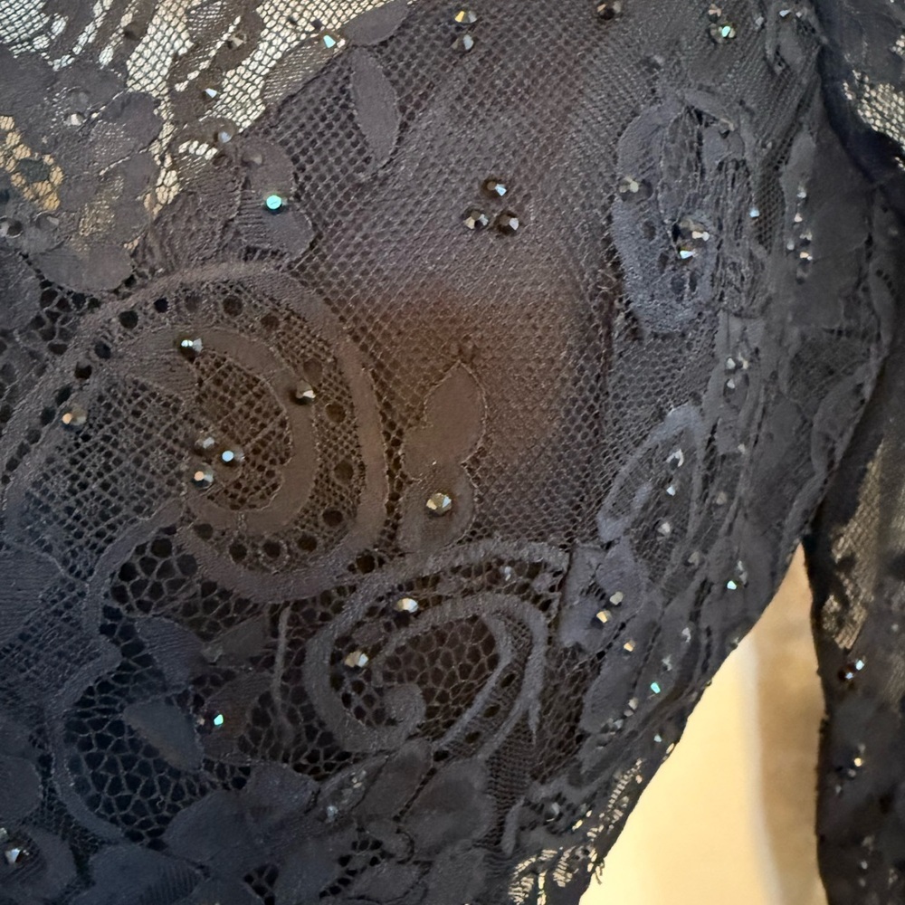 Sherri Hill beaded crop top whimsical - Picture 6 of 10